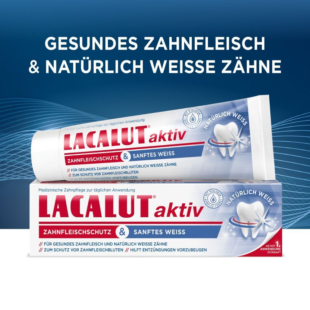 Lacalut 라카루트 액티브 잇몸보호 및 화이트닝 치약 75ml
