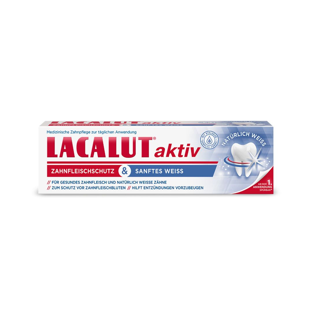 Lacalut 라카루트 액티브 잇몸보호 및 화이트닝 치약 75ml
