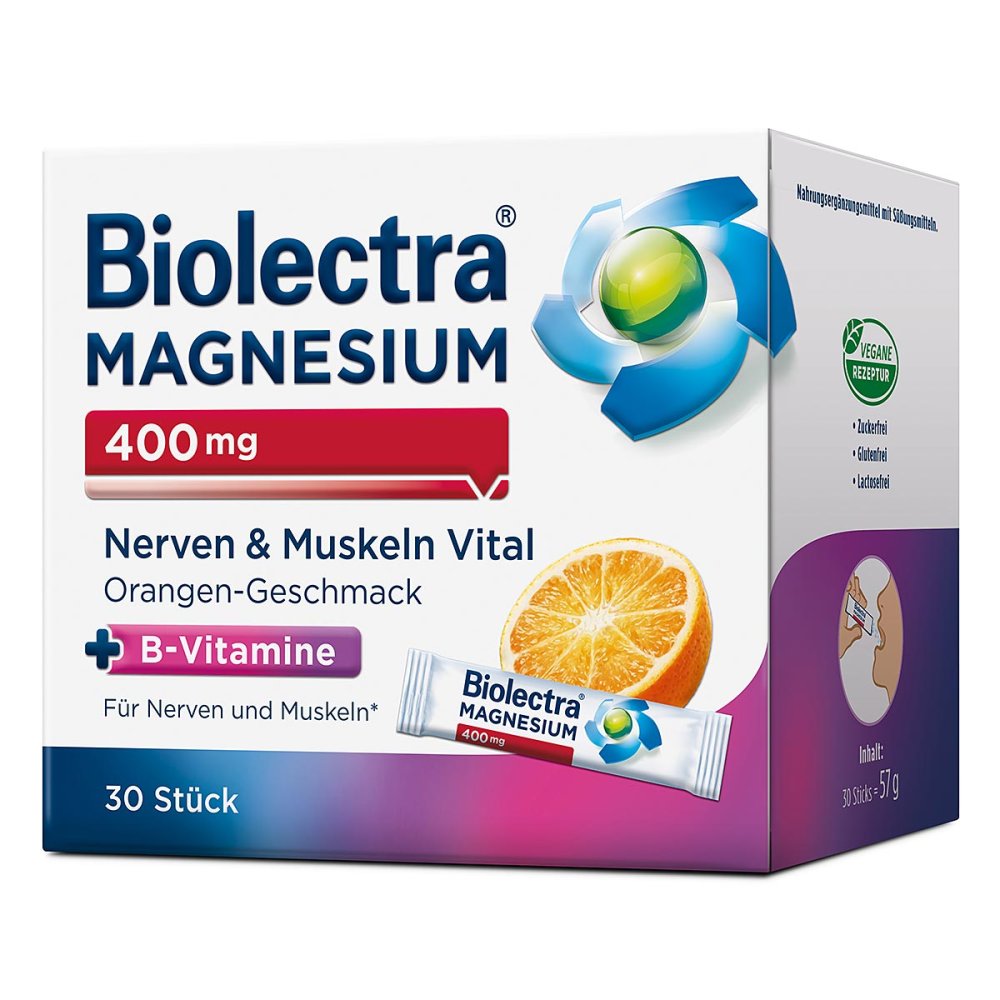 BIOLECTRA 바이오렉트라 마그네슘 400mg 울트라 다이렉트 30포