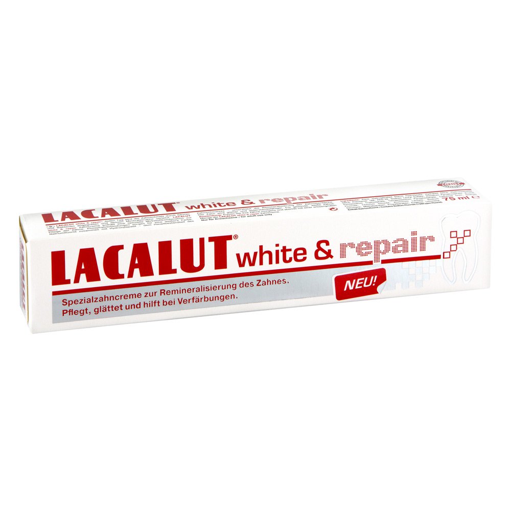 Lacalut 라카루트 화이트 및 리페어 치약 75ml