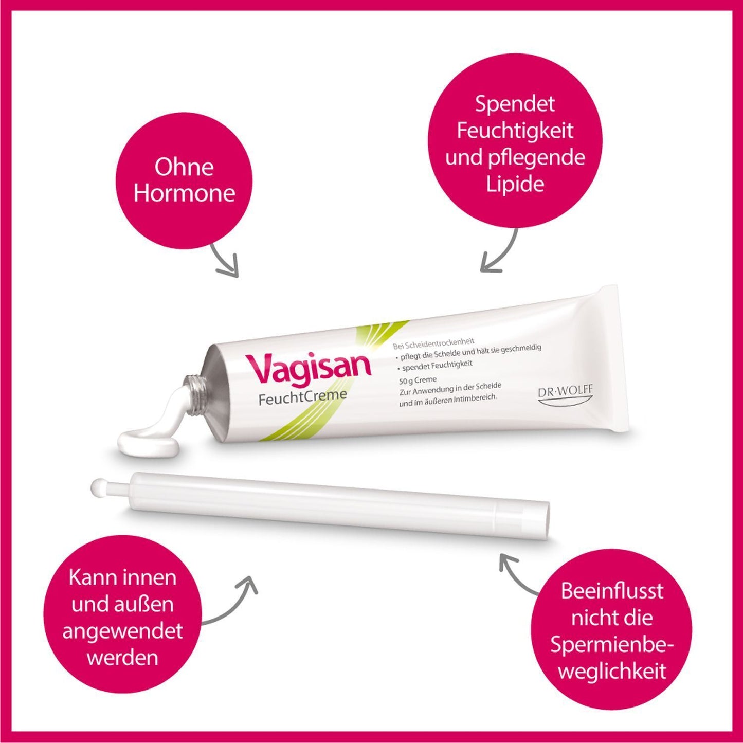 VAGISAN 바기산 수분크림 어플리케이터 50g