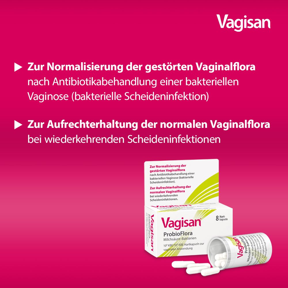VAGISAN 바기산 ProbioFlora 유산균 질 캡슐 8개입