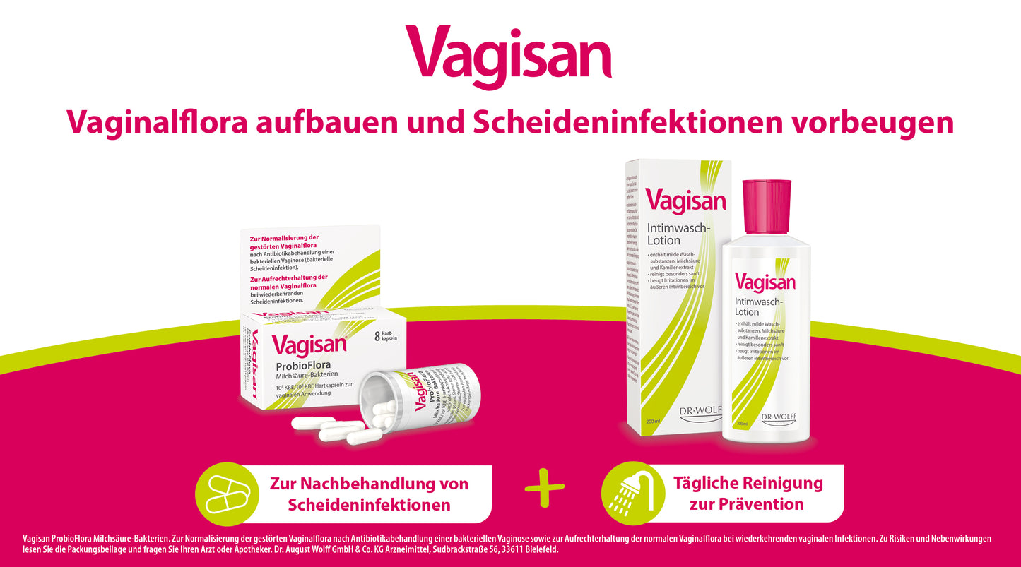 VAGISAN 바기산 ProbioFlora 유산균 질 캡슐 8개입