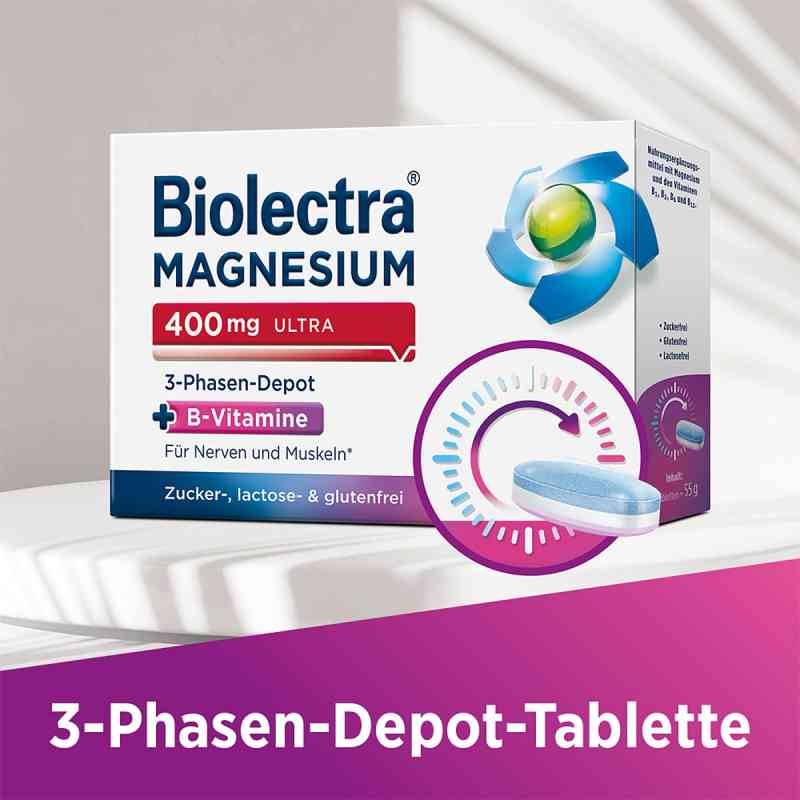 BIOLECTRA 바이오렉트라 마그네슘 400mg 울트라 3-Phasen-Depot 30정