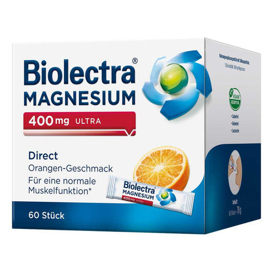 BIOLECTRA 바이오렉트라 마그네슘 400mg 울트라 다이렉트 오렌지 60포